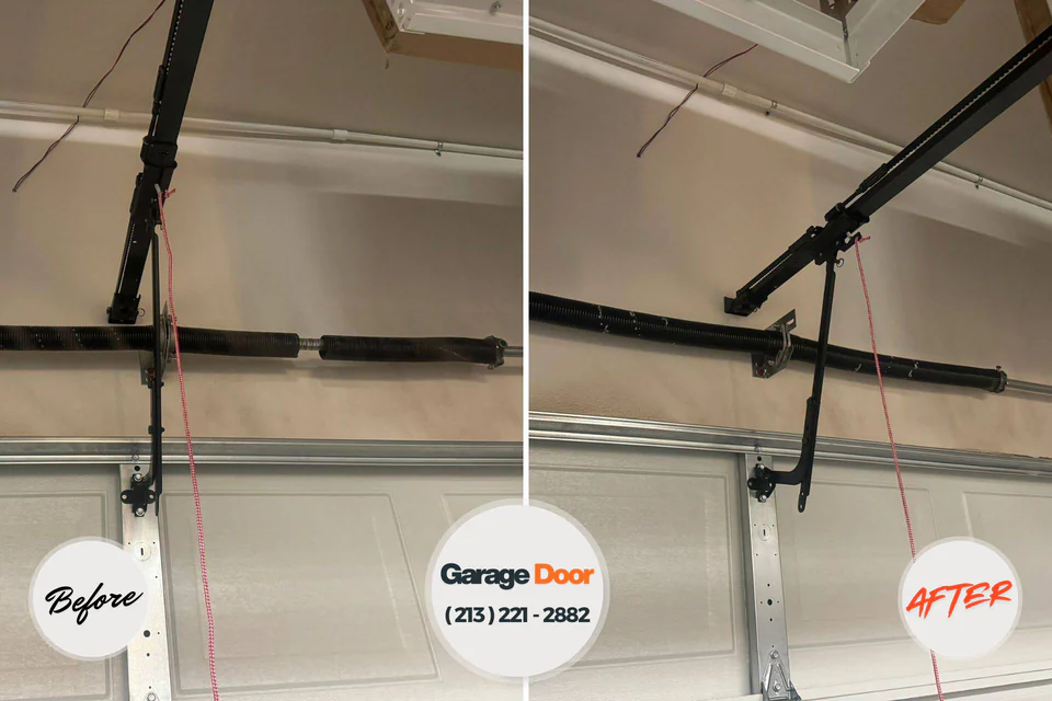 Before and after: garage door repair Wernersville, PA